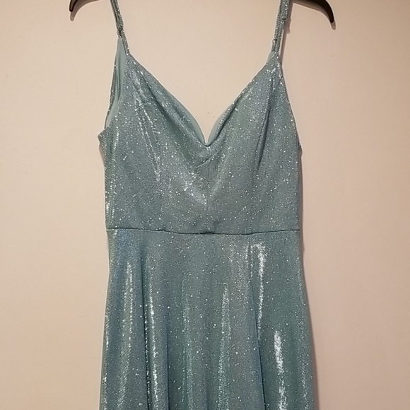 New B. Darlin Green Sequin Gown - Picture 2 of 3
